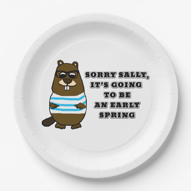 Sorry Sally, early Spring Paper Plate (Front)