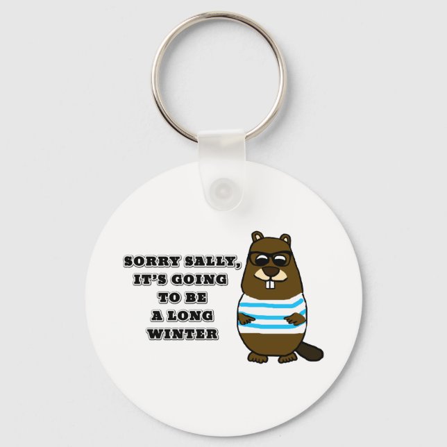 Sorry Sally, Long Winter Key Ring (Front)