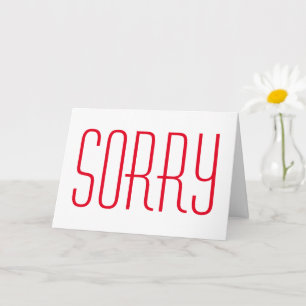 Sorry simple apology greeting card