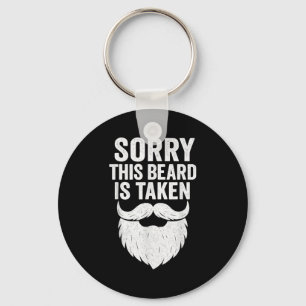 Sorry This Beard Is Taken Retro Funny Valentine Gi Key Ring