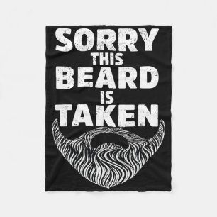 Sorry This Beard Is Taken Valentine Gift Heart Men Fleece Blanket