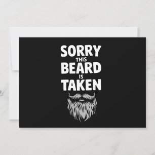 Sorry This Beard Is Taken Valentine's Day Couples Invitation