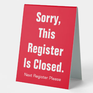 Sorry This Register Is Closed Next Register Red
