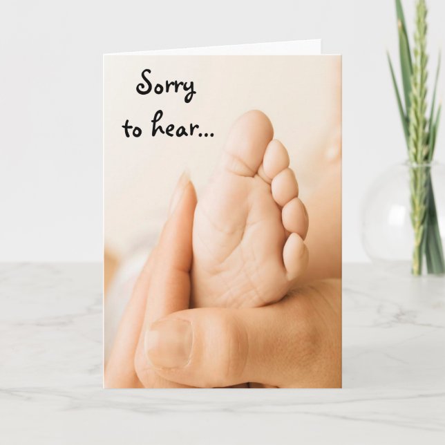 Sorry to hear Baby Card (Front)