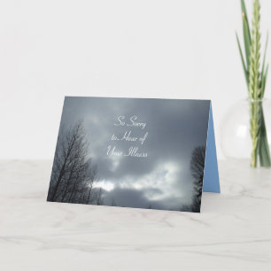 Sorry to Hear of Your Illness-Dark Clouds Card