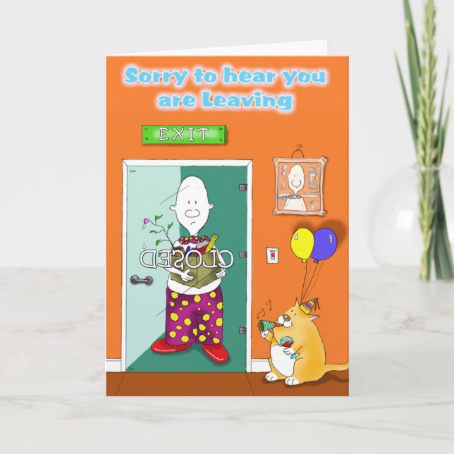 sorry to hear you are leaving invitation (Front)