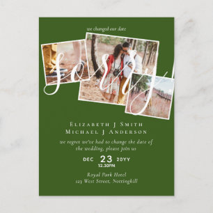 SORRY! Wedding Postponement Change of Date PHOTO Postcard