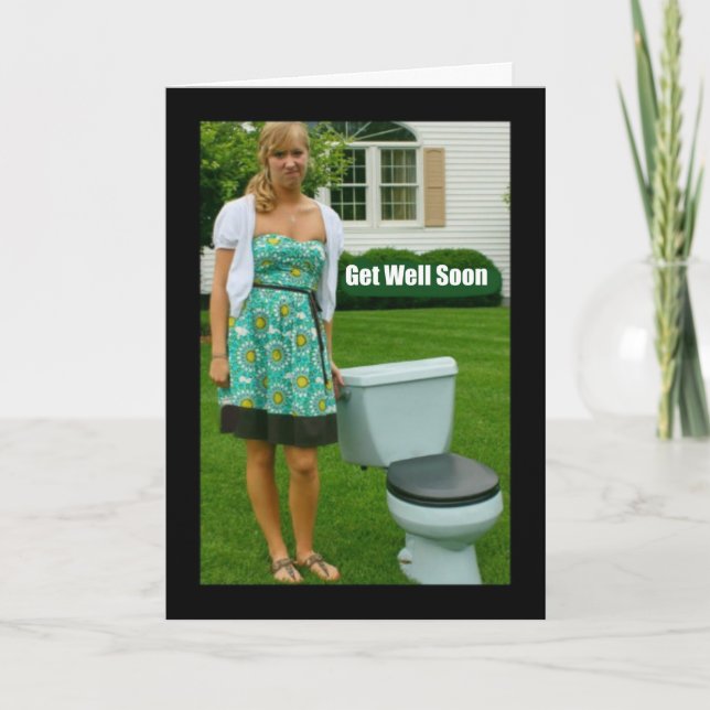 Sorry You're Feeling Crappy Get Well Card (Front)