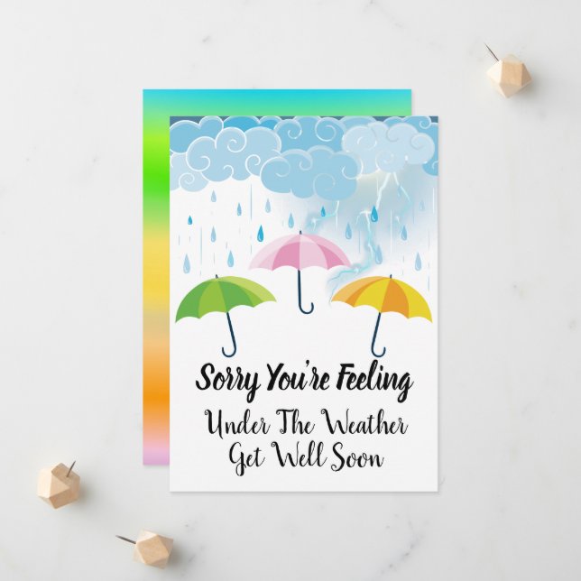 Sorry you're feeling under the weather get well so announcement (Front/Back In Situ)