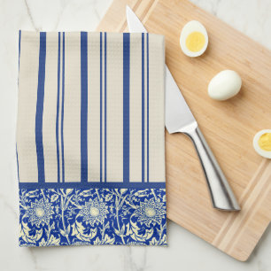 Sorta Blue Calico Stripe (Kitchen Towel) Tea Towel