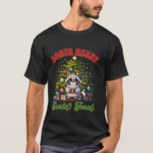 Sorta Merry Sorta Feral Cute Racoon Lovers Christ T-Shirt