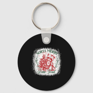 Sorta Merry Sorta Feral Funny Racoon Lovers Chris Key Ring