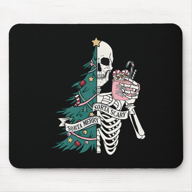 Sorta merry sorta scary christmas  mouse pad (Front)