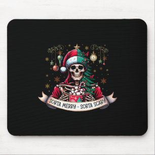 Sorta Merry Sorta Scary Skeleton Hot Cocoa Christm Mouse Pad