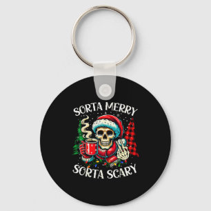 Sorta Merry Sorta Y Retro Skeleton Hot Cocoa Chris Key Ring