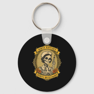 Sorta Ratchet Sorta Nightingale Skeleton Nurse Hal Key Ring