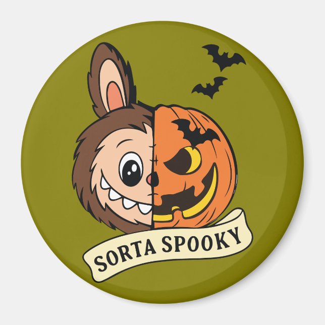 Sorta Spooky Halloween Cute Labubu Magnet (Front)