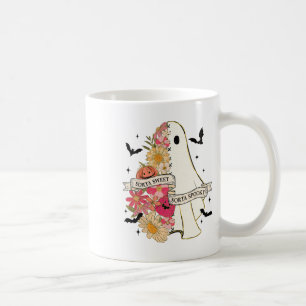Sorta Sweet Sorta Spooky Cute Floral Ghost Hallowe Coffee Mug