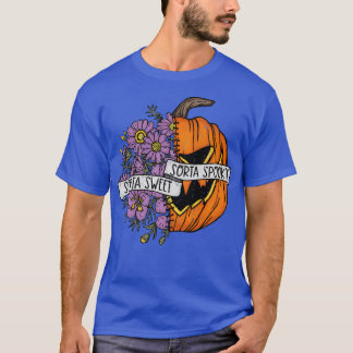 Sorta Sweet Sorta Spooky Floral Jack O' Lantern Ha T-Shirt