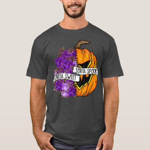 Sorta Sweet Sorta Spooky Flower pumpkin Spooky Hal T-Shirt