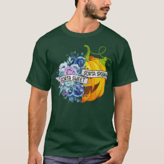 Sorta Sweet Sorta Spooky Flowers Jack O' Lantern H T-Shirt