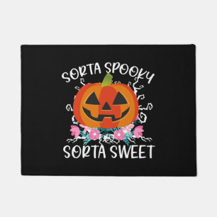 Sorta Sweet Sorta Spooky Halloween pumpkin womens Doormat