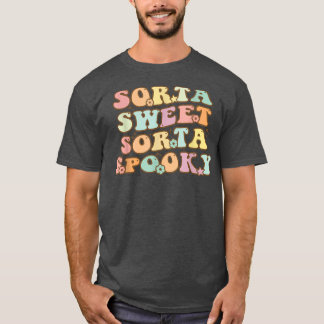 Sorta Sweet Sorta Spooky Men Women Cool Retro Hall T-Shirt