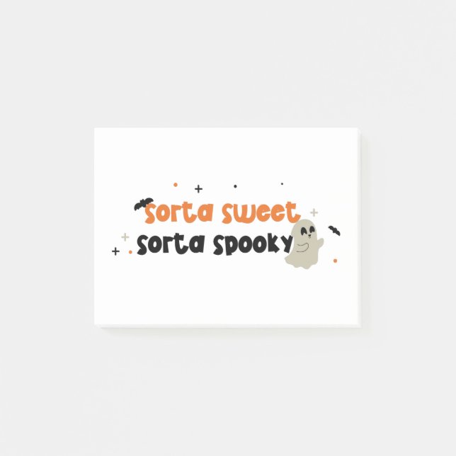 Sorta Sweet Sorta Spooky Post-it Notes (Front)