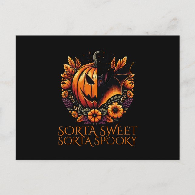 Sorta Sweet Sorta Spooky Postcard (Front)