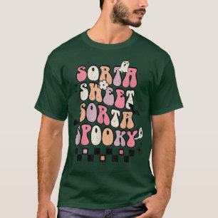 Sorta Sweet Sorta Spooky Retro Groovy Funny Hallow T-Shirt