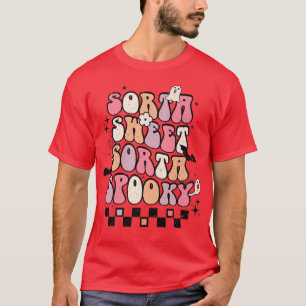 Sorta Sweet Sorta Spooky Retro Groovy Funny Hallow T-Shirt