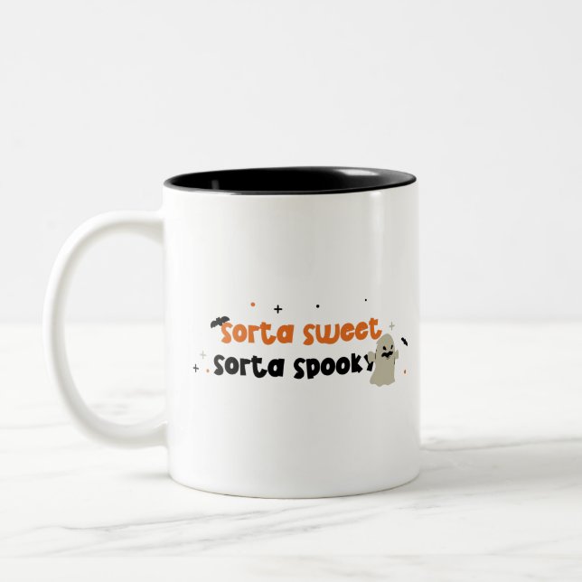 Sorta Sweet Sorta Spooky Two-Tone Coffee Mug (Left)