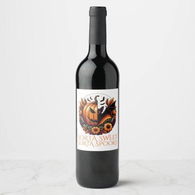Sorta Sweet Sorta Spooky Wine Label (Front)
