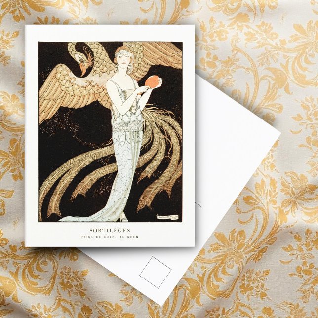 Sortilèges: Evening dress by George Barbier Postcard (Creator Uploaded)