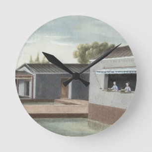 Sorting tea (w/c on paper) 2 round clock