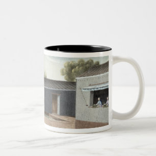 Sorting tea (w/c on paper) 2 Two-Tone coffee mug