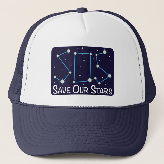 SOS Save Our Stars Trucker Hat (Front)