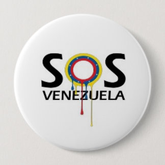 SOS Venezuela 10 Cm Round Badge