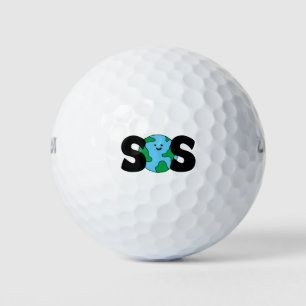 SOS World Ecofriendly Icon Happy Earth Clipart Eco Golf Balls