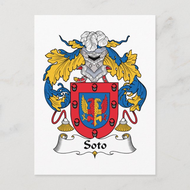 Soto Family Crest Postcard (Front)