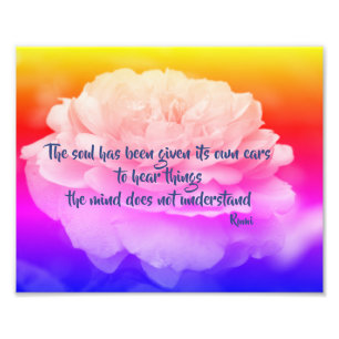 Soul And Mind Rumi Inspirational Quote 8x10 Photo Print
