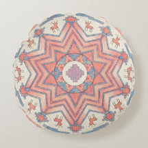 Soul Circle Ethno Mandala Round Pillow