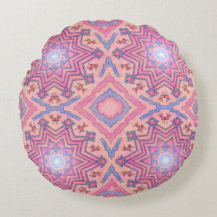 Soul Circle - Folklore Mandala of Inner Peace Round Cushion