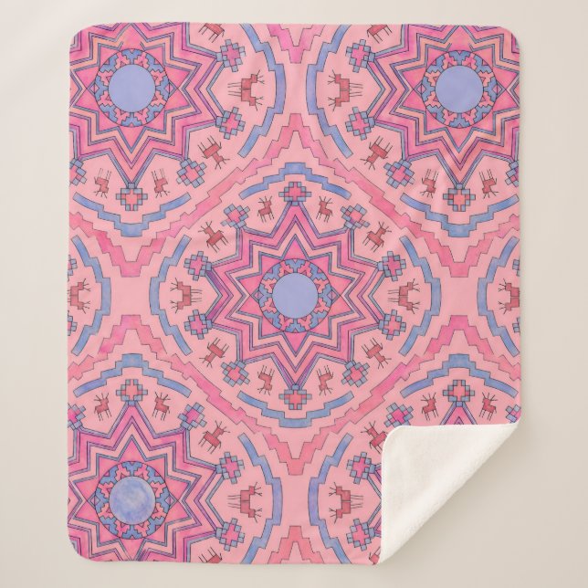 Soul Circle - Glowing Mandala Fleece Blanket (Front)