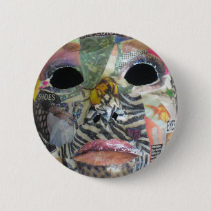 Soul Comes In All Colours Mask 6 Cm Round Badge