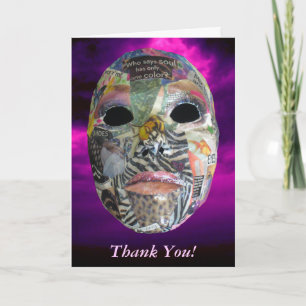 Soul Comes In All Colours Mask Thank You Card