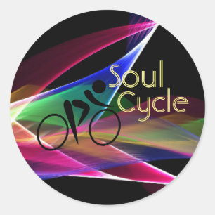 Soul Cycle Retro Neon Promotion Classic Round Sticker