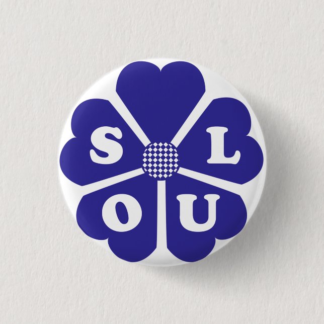Soul Flower Blue Pin (Front)