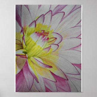 Soul Food Dahlia Watercolor Poster