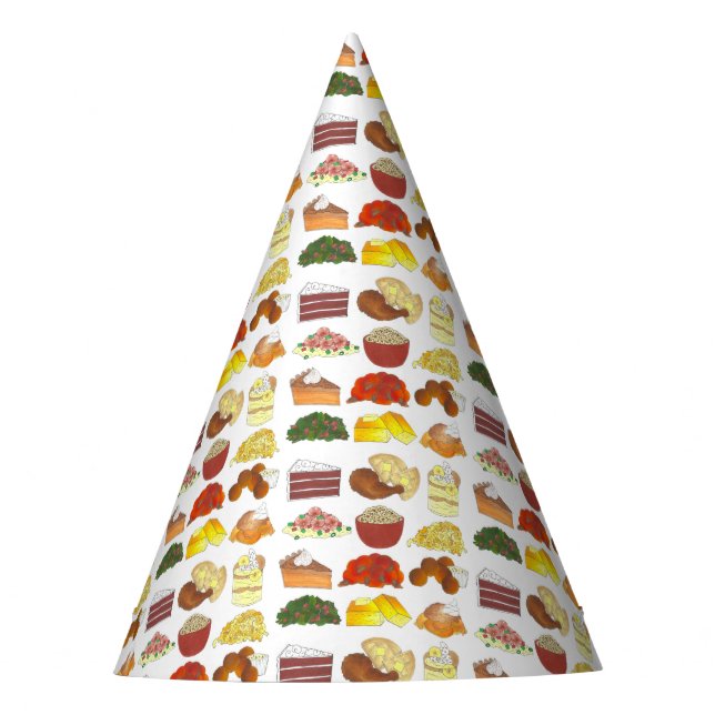 Soul Food Favourites Foodie Southern Cuisine Party Hat (Front)